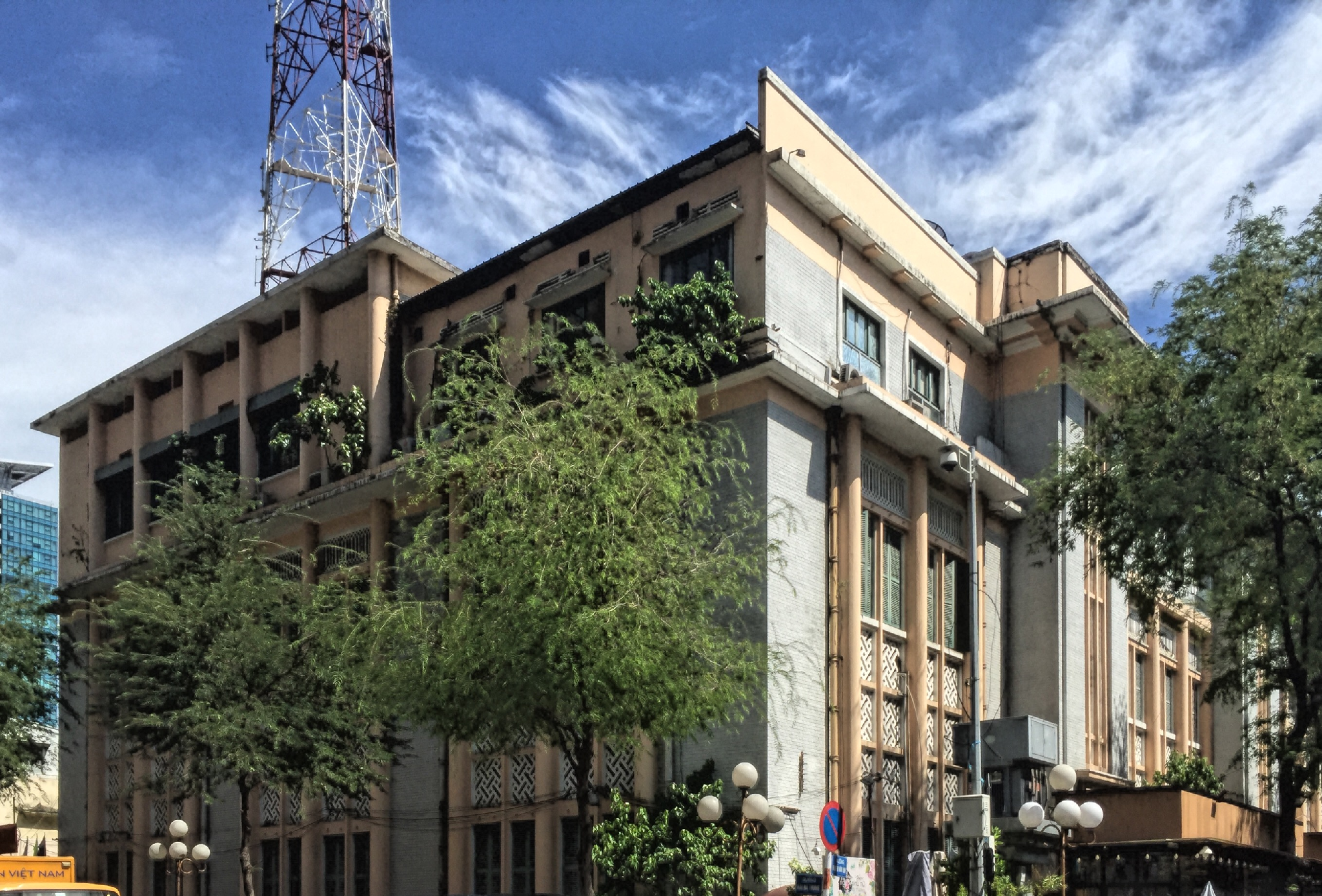 PTT Building — Vietnamese modernist architecture. Created by Pham Phu Vinh.